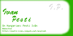 ivan pesti business card